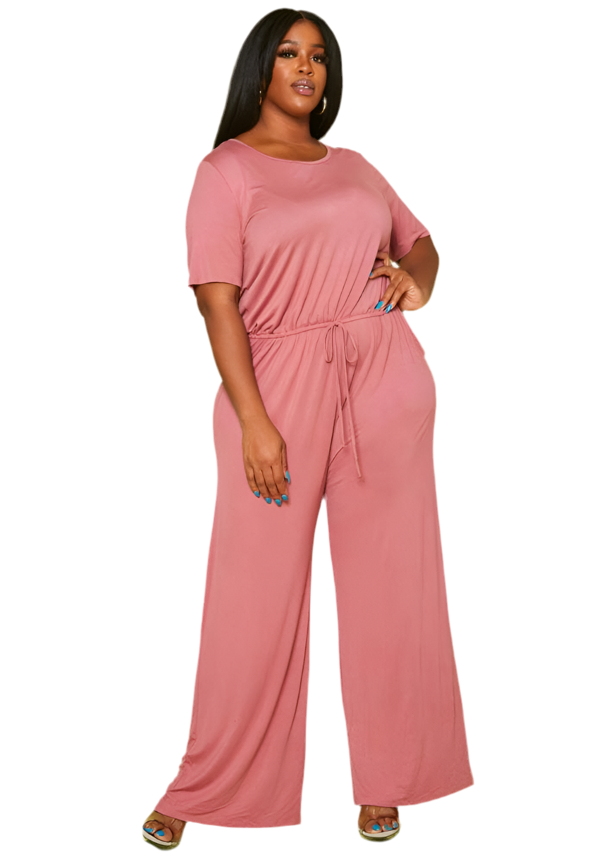 Women's Plus Size Lounge Wide Leg Jumpsuit Women's Plus Size Lounge Wide Leg Jumpsuit