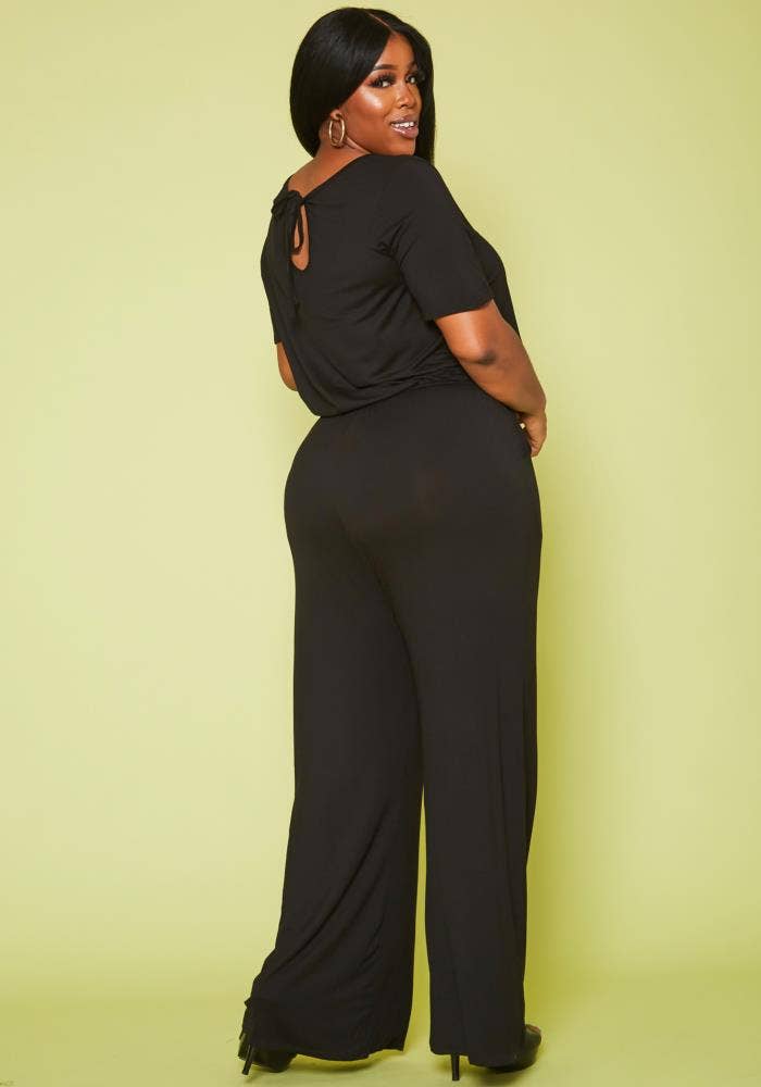 Women's Plus Size Lounge Wide Leg Jumpsuit Women's Plus Size Lounge Wide Leg Jumpsuit