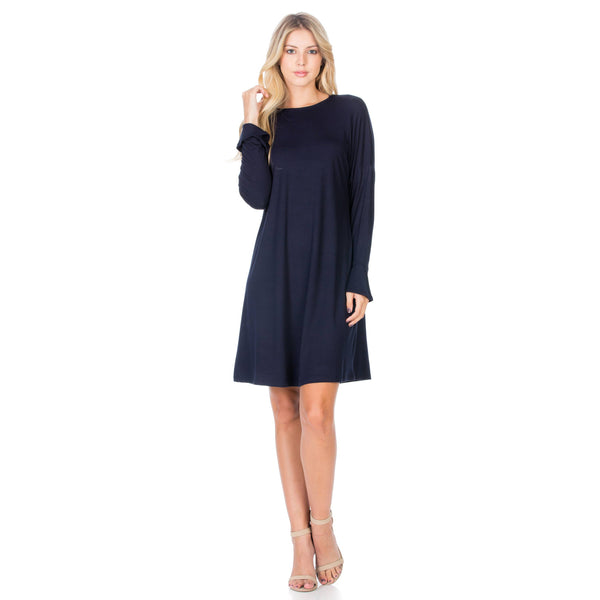 ADS-8260RS Ruffle Long Sleeve Midi Dress