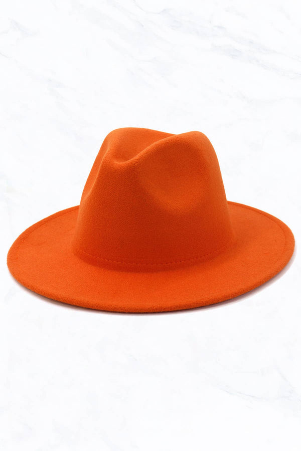 Retro Flat Fedora Hat: Baby Pink