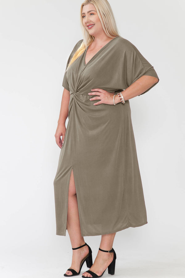 Plus Size Fall Holiday Maxi Dress: Deep Burgundy / 1X