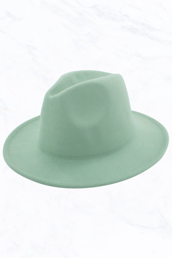 Retro Flat Fedora Hat: Black