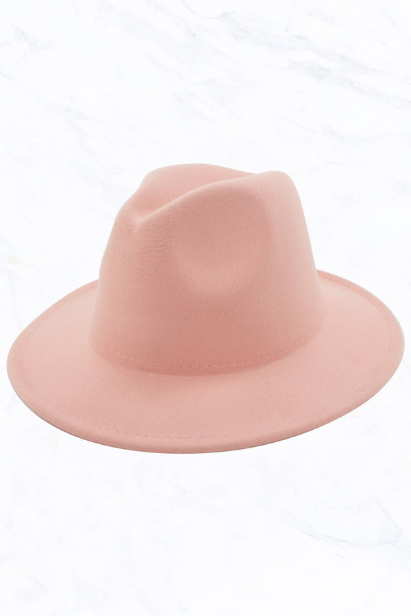 Retro Flat Fedora Hat: Black