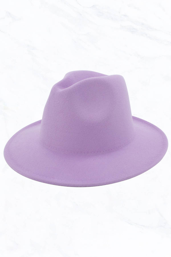 Retro Flat Fedora Hat: Black