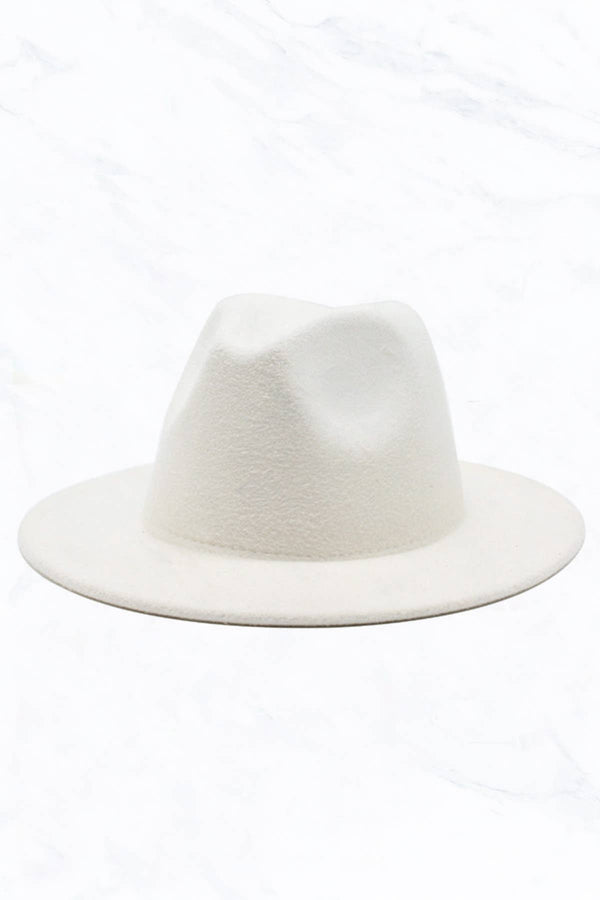 Retro Flat Fedora Hat: Red
