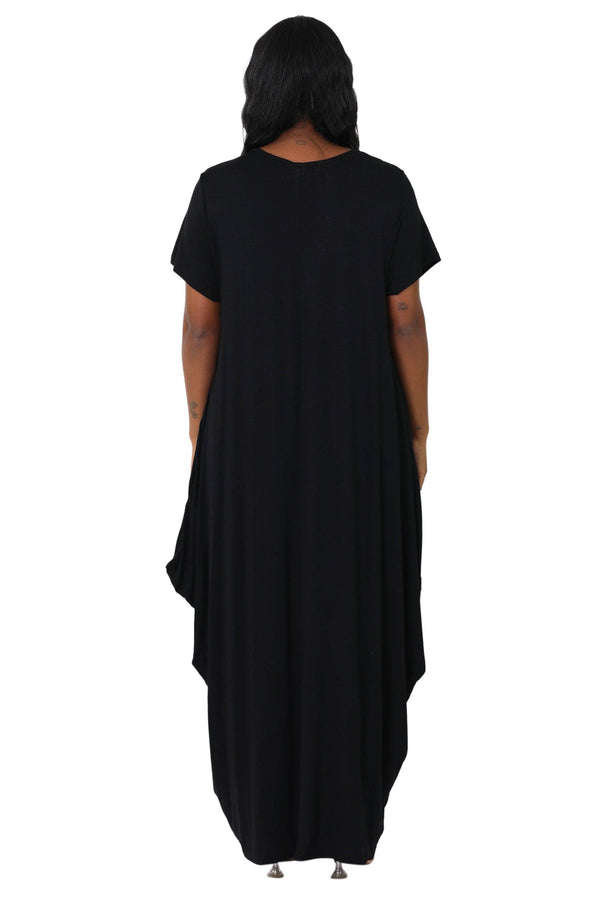Long "Faith" Knitted Short Sleeve Dress 6666