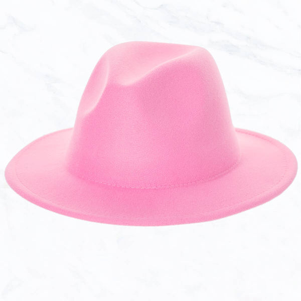 Retro Flat Fedora Hat: Black
