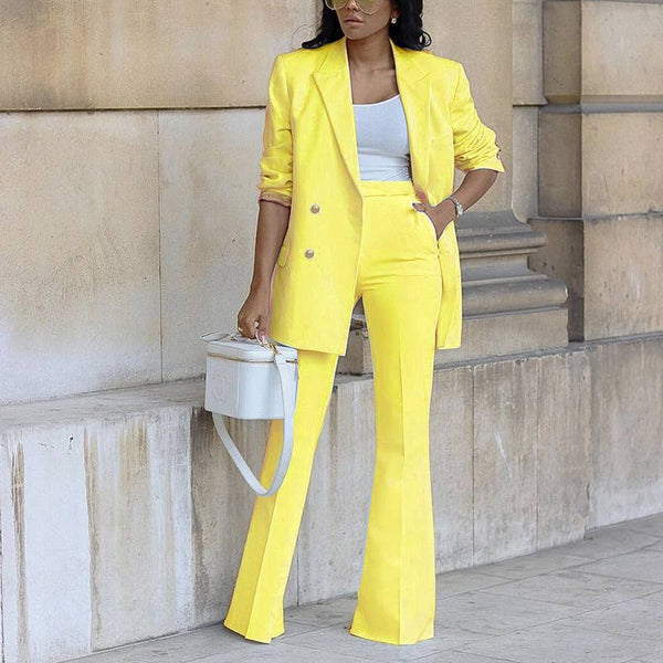 A Casual Suit Wide-Leg Pants Two-Piece Set