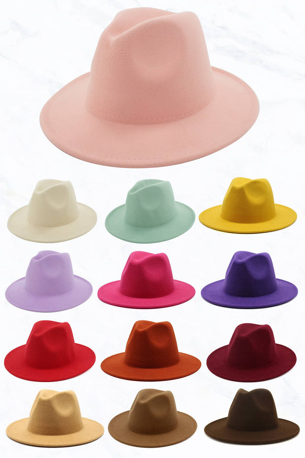 Retro Flat Fedora Hat: Black