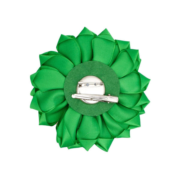 Pink Green Flower Pearl Brooch Women