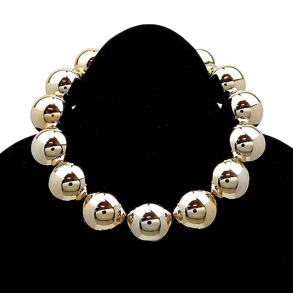 Bold Faux Metal or Pearls Collar Set