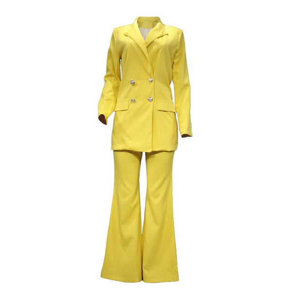A Casual Suit Wide-Leg Pants Two-Piece Set