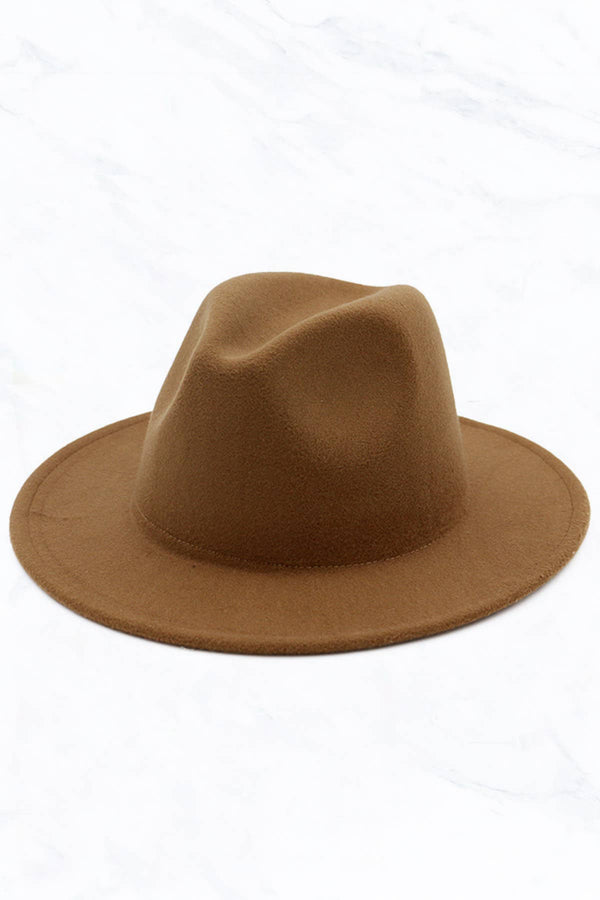 Retro Flat Fedora Hat: Black