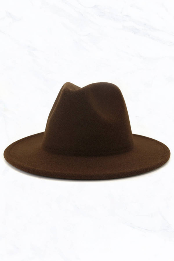 Retro Flat Fedora Hat: Black