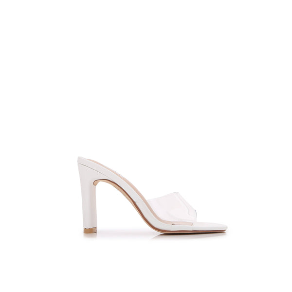 [PACK]Transparent Single Strap Open Toe Heeled Trendy Sandal: Black TPU / 1-3-3-3-1-1 [6-7-8-9-10-11]