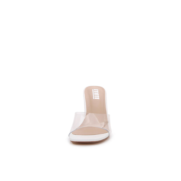 [PACK]Transparent Single Strap Open Toe Heeled Trendy Sandal: Black TPU / 1-3-3-3-1-1 [6-7-8-9-10-11]