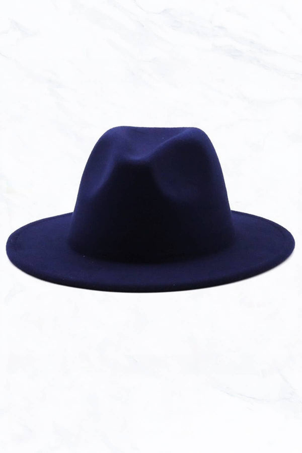 Retro Flat Fedora Hat: Red