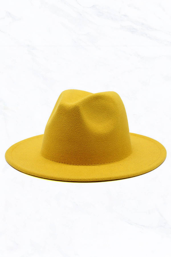 Retro Flat Fedora Hat: Red