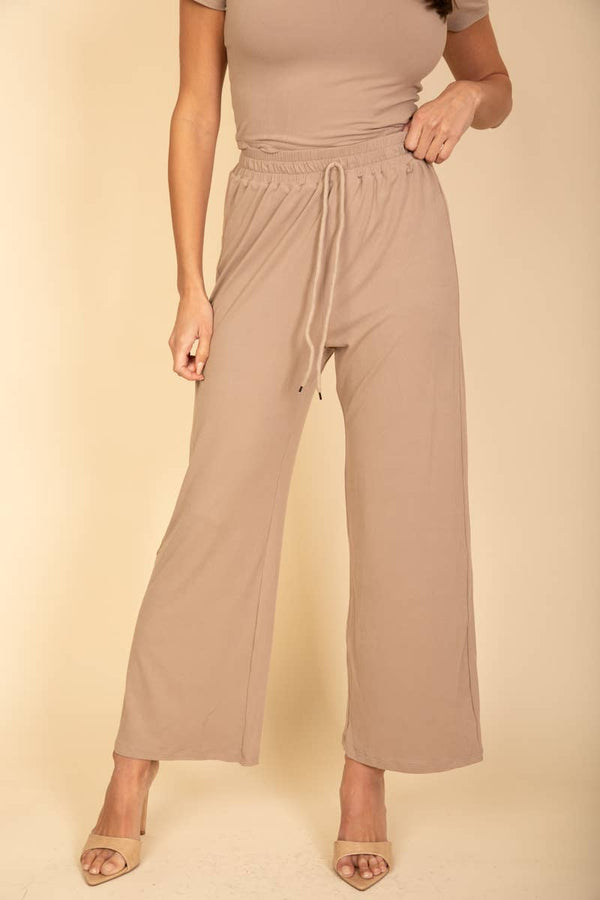 Relaxed  Wide-Leg Pants Set
