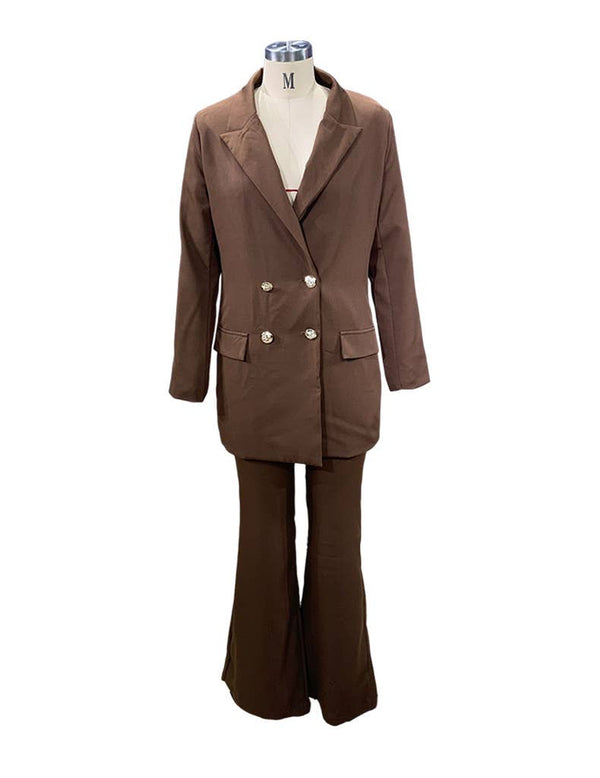 A Casual Suit Wide-Leg Pants Two-Piece Set
