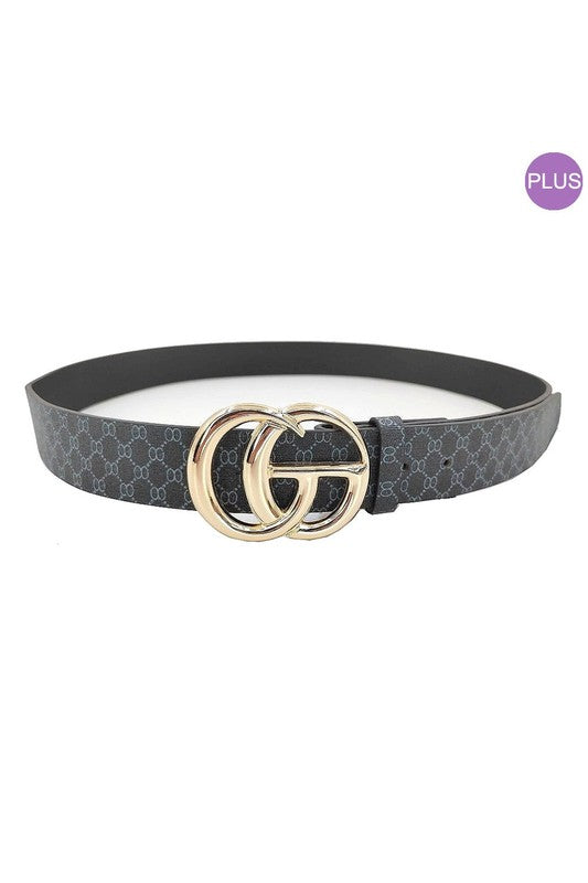 Plus CG Printed PU Leather Belt