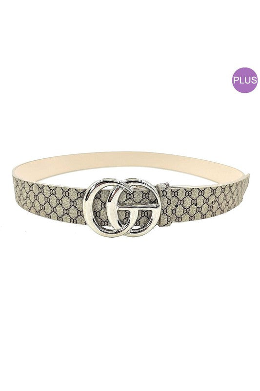 Plus CG Printed PU Leather Belt