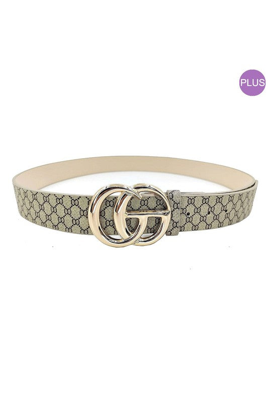 Plus CG Printed PU Leather Belt