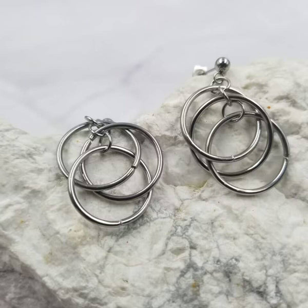 Original Links of Love Earrings - Linked 3 Circle
