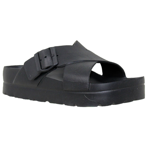 Women's EVA Platform Sandals Criss-Cross Adjustable Buckles